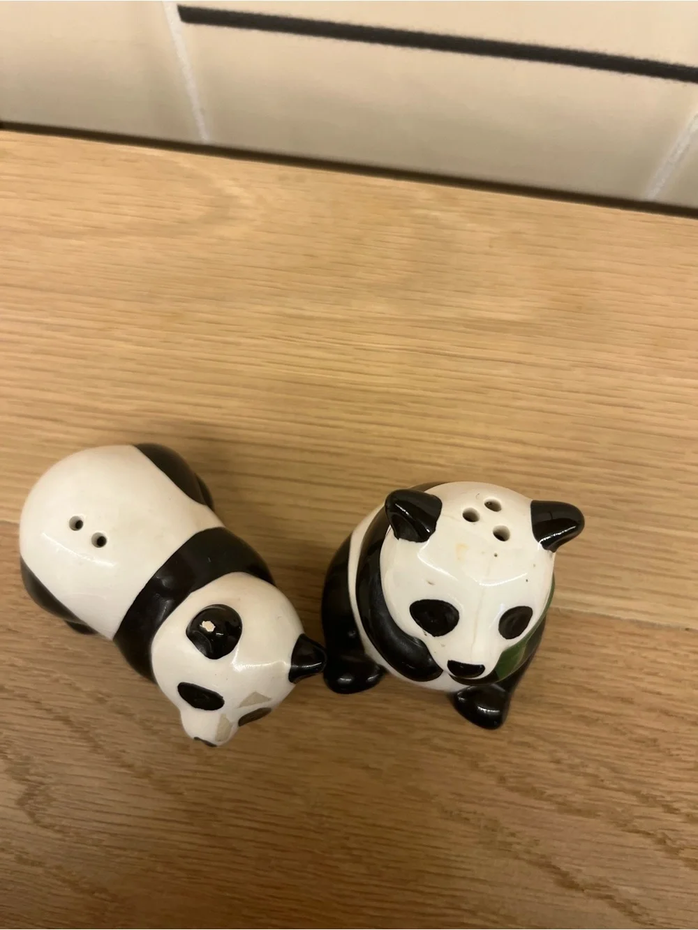 Panda Ceramic Salt and Pepper Shaker Set - Black & White